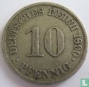 Empire allemand 10 pfennig 1890 (J) - Image 1