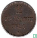 Hanovre 2 pfennige 1850 - Image 1