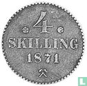 Noorwegen 4 skilling 1871 - Afbeelding 1