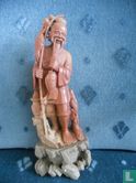 Sculpture en pierre ollaire de taoïste de sculpté à la main - Image 1