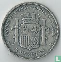 Spanje 5 pesetas 1869 - Afbeelding 2