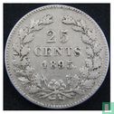 Nederland 25 cents 1895 (type 2) - Afbeelding 1
