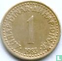 Joegoslavië 1 dinar 1983 - Afbeelding 1