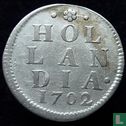 Hollande 1 duit 1702 (argent) - Image 1