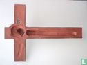 Geglazuurd aardewerk Crucifix wandbeeld van Jezus - Afbeelding 2