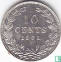 Nederland 10 cents 1901 - Afbeelding 1