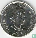Canada 25 cents 2012 (colourless) "Bicentenary War of 1812 - Tecumseh" - Image 1