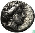 Ancient Greece-the Hemidrachme Lokri Opuntiia AR 380-338 BC - Image 1