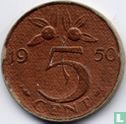 Nederland 5 cent 1950 - Afbeelding 1