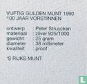 Netherlands 50 gulden 1990 (PROOF) "100th anniversary of Queen-ruled Netherlands" - Image 3