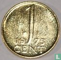 Nederland 1 cent 1975 verguld - Afbeelding 1