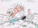 Don Rosa - originele tekening Dagobert Duck - gesigneerd - Afbeelding 1