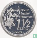 France 1½ euro 2003 (PROOF) "500th Anniversary of Mona Lisa" - Image 1