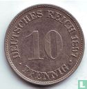 Empire allemand 10 pfennig 1897 (G) - Image 1