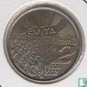 Argentinië 2 pesos 2002 (geribbelde rand) "50th anniversary Death of María Eva Duarte de Perón" - Afbeelding 1