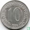 Joegoslavië 10 dinara 1986 - Afbeelding 1