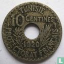 Tunesië 10 centimes 1920 (AH1338) - Afbeelding 1