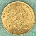 Austria 4 florins / 10 francs 1892 - Image 1