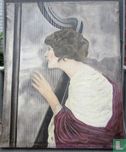 Harpspelende dame - Afbeelding 1