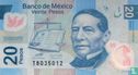 Mexique 20 Pesos  - Image 1