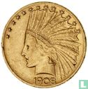 Vereinigte Staaten 10 Dollar 1908 (mit IN GOD WE TRUST - ohne Buchstabe) - Bild 1