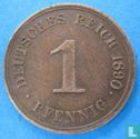 German Empire 1 pfennig 1890 (G) - Image 1