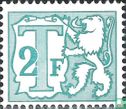 Heraldische leeuw en klein cijfer - Afbeelding 1