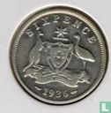 Australie 6 pence 1936 - Image 1