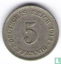 Empire allemand 5 pfennig 1914 (E) - Image 1