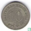 Empire allemand 10 pfennig 1898 (D) - Image 1