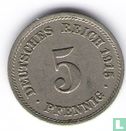 German Empire 5 pfennig 1915 (F - copper-nickel) - Image 1