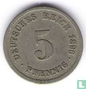 Empire allemand 5 pfennig 1896 (F) - Image 1