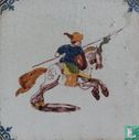 Tegel - Ruiter te paard - Tichelaar - Afbeelding 1