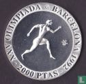 Espagne 2000 pesetas 1990 (BE) "1992 Olympics - Barcelona - Running" - Image 2