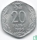 India 20 paise 1986 (Hyderabad) - Image 1