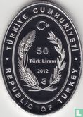 Turkije 50 türk lirasi 2012 (PROOF) "Dolmabahçe Palace Clock Tower" - Afbeelding 1
