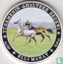 Turkménistan 50 manat 2013 (BE - argent) "Akhal Teke horses" - Image 2