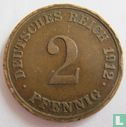 Duitse Rijk 2 pfennig 1912 (G) - Afbeelding 1