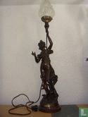 Lamp op beeld Anémone Gesigneerd L. Guillemin  - Image 1