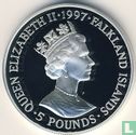 Falkland Islands 5 pounds 1997 (PROOF) "50th Wedding Anniversary of Queen Elizabeth II and Prince Philip" - Image 1