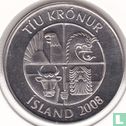 Island 10 Krónur 2008 - Bild 1