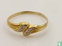 Gouden ring met een briljantje - Image 1