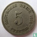 Duitse Rijk 5 pfennig 1910 (G) - Afbeelding 1