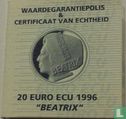 Nederland 20 euro ecu 1996 "Beatrix" - Bild 3