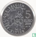 België 5 euro 2008 (PROOF - kleurloos) "50 years of the Smurfs" - Afbeelding 1