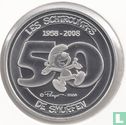 België 5 euro 2008 (PROOF - kleurloos) "50 years of the Smurfs" - Afbeelding 2