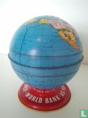 Vintage blikken globe bank  - Image 1