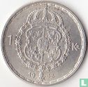 Zweden 1 krona 1943 (grote bult op cijfer 3) - Afbeelding 1
