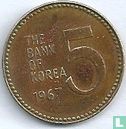 South Korea 5 won 1967 - Image 1