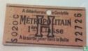 Metropolitain metro ticket 1ere classe - Afbeelding 1